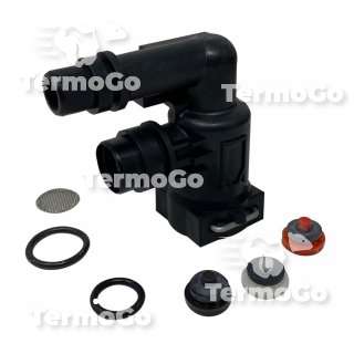 Corpo flussostato ammortizzato caldaia Chaffoteaux Compy MX2, Mira, Mira Comfort, Mira Green 60000668, ex 61314149