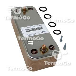 Scambiatore secondario sanitario 18 piastre Aries Dual, Flores Dual, Pictor Dual, Tahiti Dual per Fondital 6SCAMPIA02