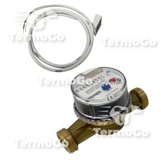 Contatore volumetrico DN20 lanciaimpulsi acqua fredda attacchi 1 pollice pompa di calore Emmeti 0270916
