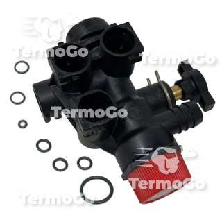 Valvola di sicurezza a tre fori caldaia Chaffoteaux Elexia Comfort 24 FF, Maya 24 FF, Maya 28 FF 61400159